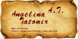 Angelina Tatomir vizit kartica